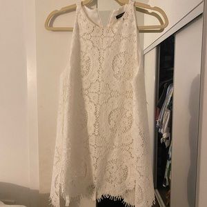 Massimo Dutti lacey white top